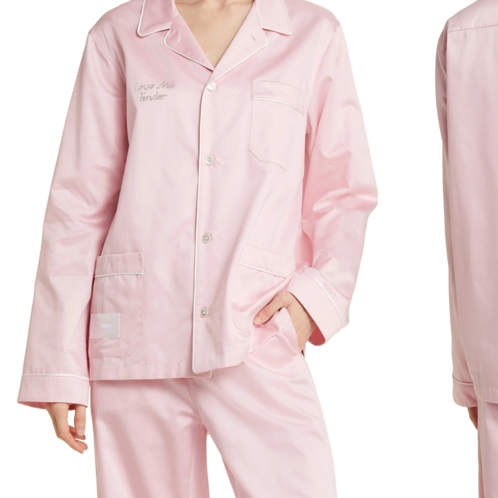 MAGNIBERG Gala Swarovski Crystal Pajama Jacket Love Me Tender Blossom Pink XL